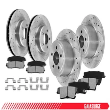 Front and Rear Drilled Brake Rotors & Pads for Dodge Charger Chrysler 300 RWD