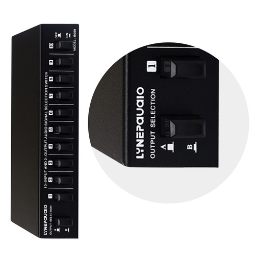 Audio Switcher RCA Audio Selector 10 IN 2 OUT or 2 IN 10 OUT Lossless Switchinh - Picture 6 of 10
