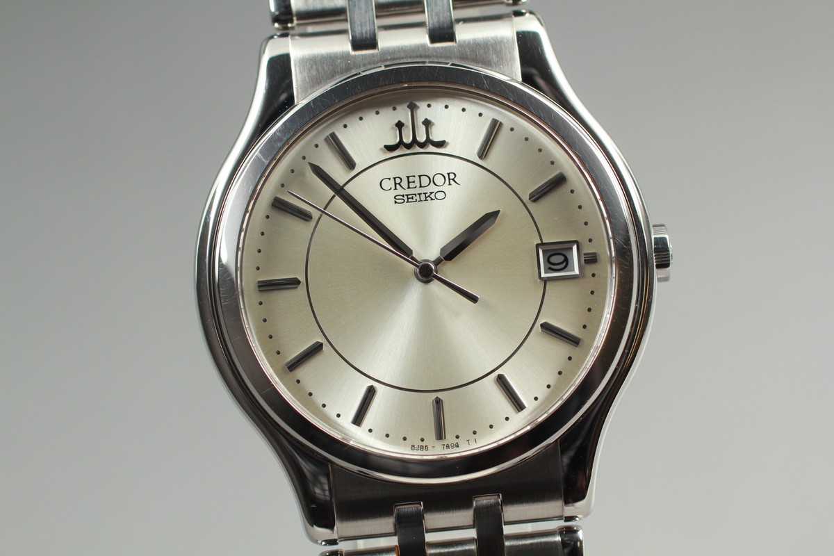 最高級 SEIKO CREDOR 8J86 DRESS watch Vintage Seiko Credor 8J86-7A00 18kt Gold Quartz Dress Watch