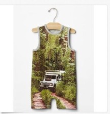 NWT BABY GAP ONE PIECE BOYS 0-3 OUTDOORS JEEP SPRING SUMMER