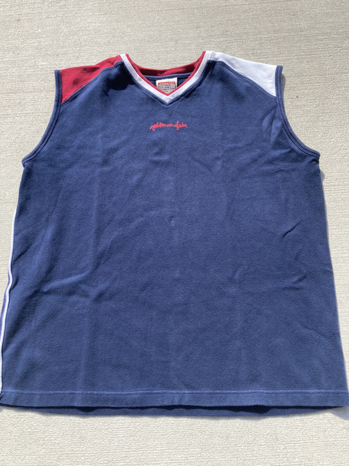 Platinum FUBU Mens XXL Vintage 90s Sweater Vest Stree… Gem