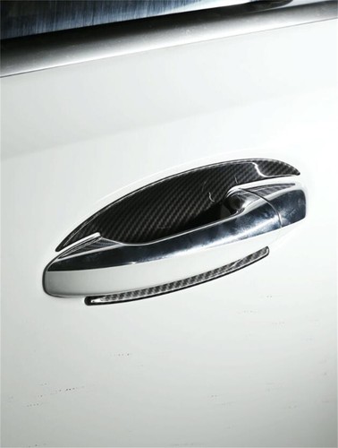For Benz B C E ML GL GLK GLE GLS Class Side Door Handle Bowl Cover ABS Carbon ×4 - Picture 7 of 12