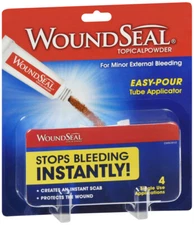 WoundSeal Powder 4 Single Use Applications Stops Bleeding Instantly