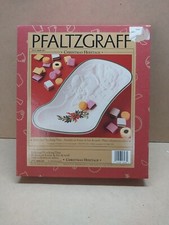 Pfaltzgraff Christmas Heritage Embossed Stocking Serving Plate Dish Tray 1995