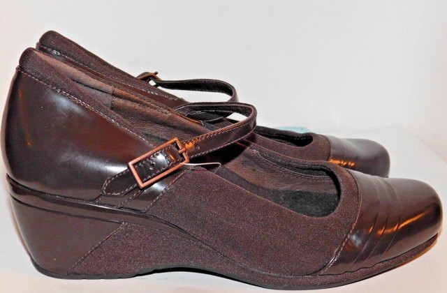 AETREX Stretch Mary Jane Essence Low Heel Shoe Rubber Sole Brown size 5.5 A B | eBay