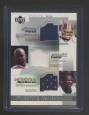 2004 UD Emmitt Smith-LADANIAN TOMLINSON-PORTIS TRIPLE GAME WORN JERSEY SP   HOF