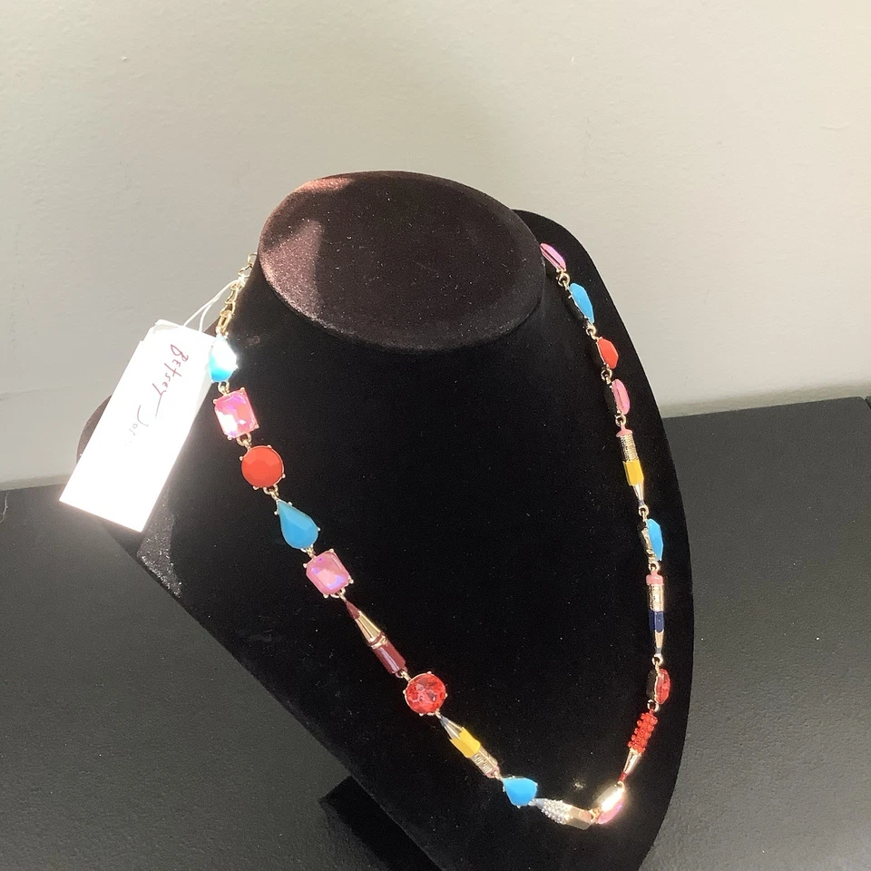 Nuevo BETSEY Johnson Tono Dorado Regreso a la Escuela Collar Collar Lápiz y Piedras $78 Foto 3 de 4