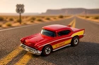 AUTHENTIC Hot Wheels Redline '57 Chevy Red Colors 1977 Hong Kong Vintage Diecast