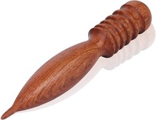 Leather Edge Burnisher Round Head with 5 Grooves Wood Edge Slicker and Tip Grind