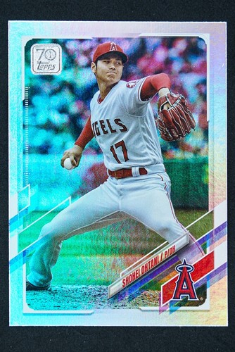 2021 TOPPS SERIES 1 ONE SHOHEI OHTANI RAINBOW FOIL PARALLEL SP #150 ANGELS 70