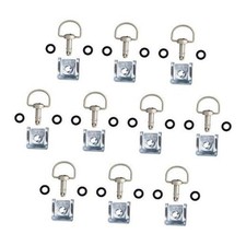 Motorcycle Quick Release Race Fasteners 1/4 Turn 19mm D-Ring 19MM Matt Sliver
