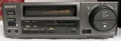 Sony EV-C100 Hi8 Video Cassette Recorder Hi-Fi Stereo NTSC Deck Tested Working