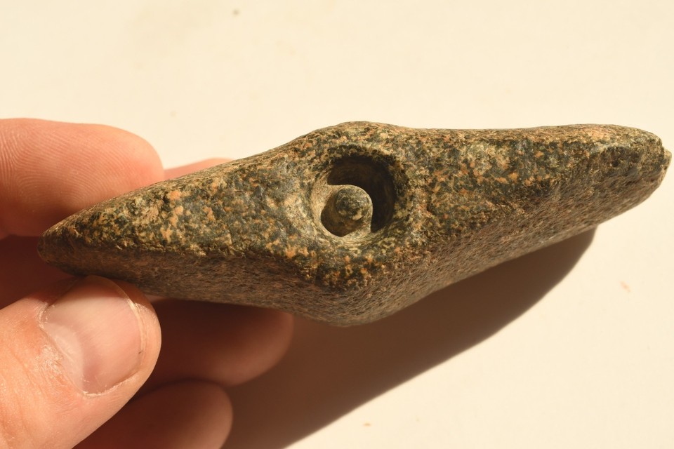 Fine Native American Preform Winged Bannerstone Artifact From Union Co fine-native-american-preform-winged-bannerstone-artifact-from-union-co