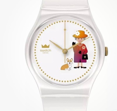 Swatch How Majestic Queen Elizabeth Watch Platinum Jubilee Corgi GZ711 - HOW MAJESTIC - Swatch® United States main image 3
