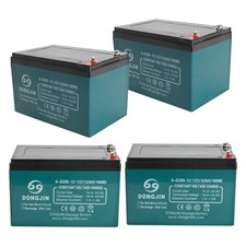 4pc 6-DZF 6-DZM-12 12V 12Ah Battery for 48V Electric Motor Mobility Scooter E300