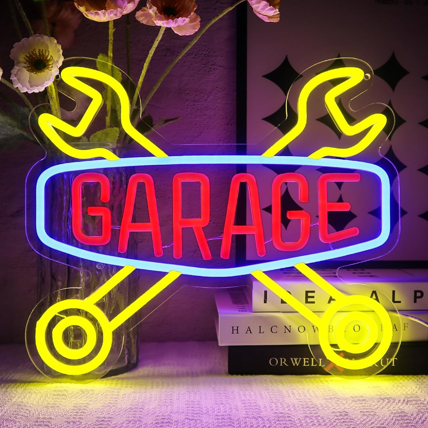Insegna Luminosa Neon LED Personalità Garage - Targa Wall Art Officina