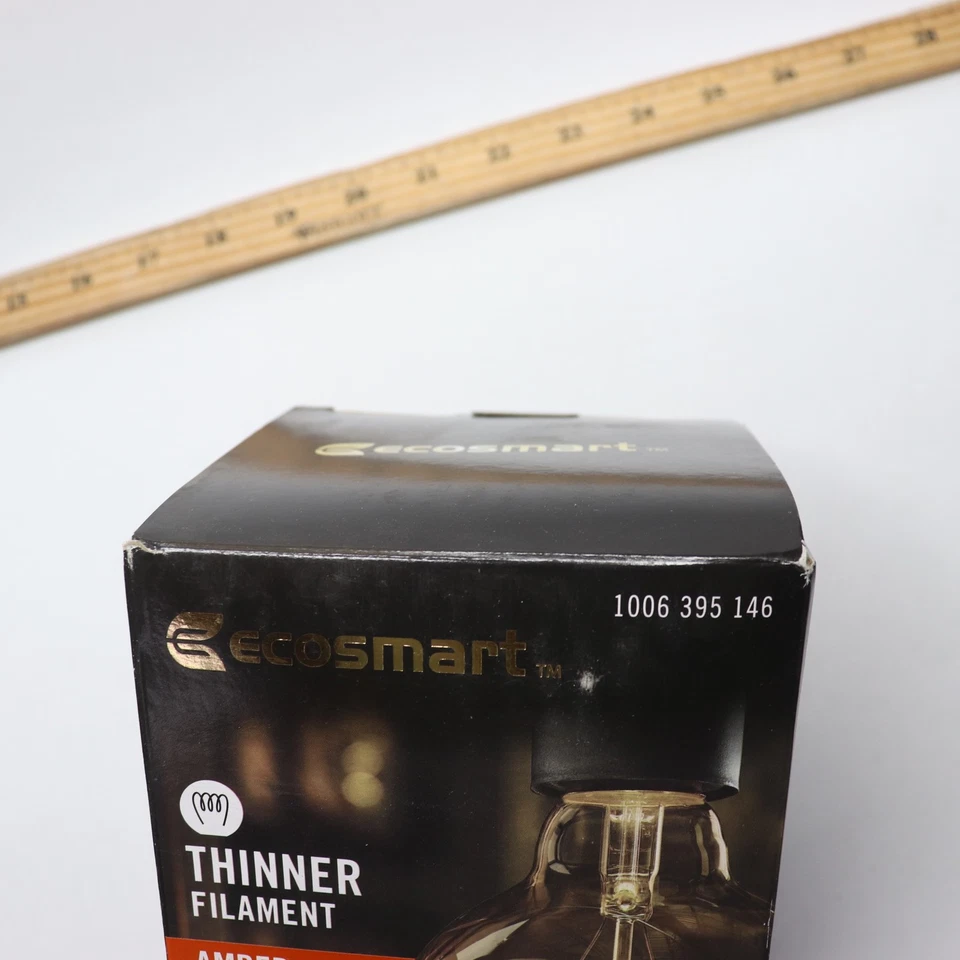 EcoSmart G30 Dimmable Horizontal Filament LED Vintage Edison Light Bulb - Image 2 of 4