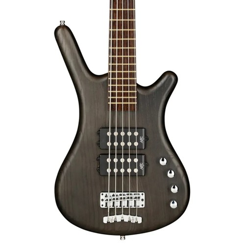 Warwick RockBass Corvette $$ 5-S Bass Guitar, Wenge, Nirvana Black Trans Satin