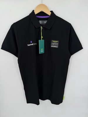 NEW Aston Martin Formula One Team Shirt Mens Small F1 Racing Pelmark Teckit Polo