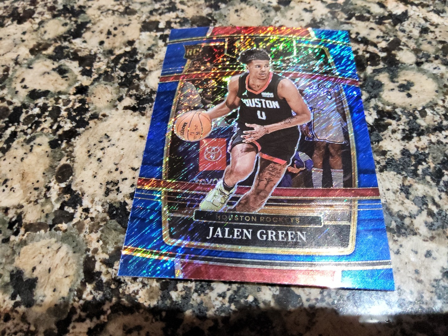 2021-22 Panini Select Concourse Jalen Green #7 Blue Shimmer Prizm (RC)