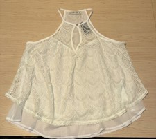Abercrombie  Fitch Tank top NWT lace With Keyhole Size Medium Summer