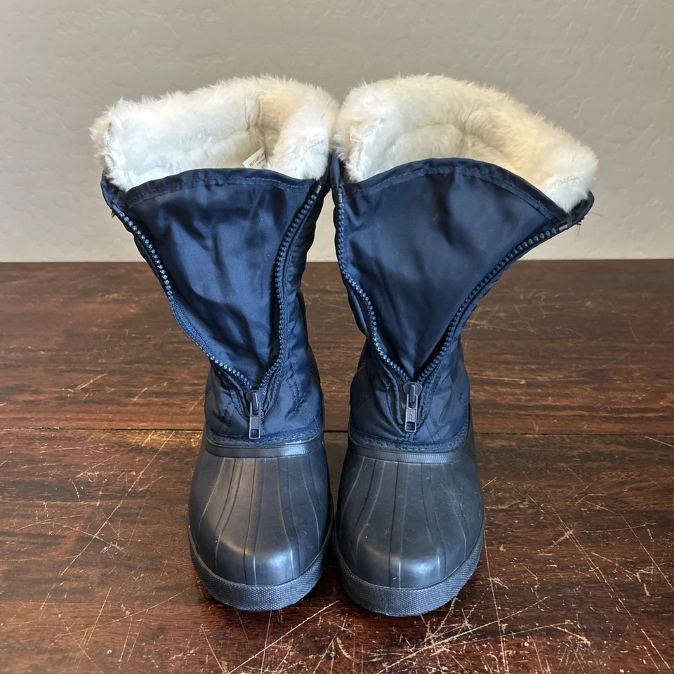Cabela's Sorel Women's Size 9 Nylon & Rubber Boots Fleece Lined Blue Black Nice - Image 2 of 4
