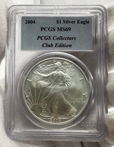 2004 $1 American Eagle 1 oz Silver PCGS MS69 Coin Collection Club Edition