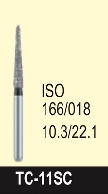 100 Black Super Coarse Diamond Burs Taper Needle TC-11SC for Dental Handpiece