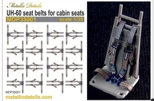 3D Cabin Seatbelt Decals for UH-60 Black Hawk 1/35 Metallic Details MDP35001