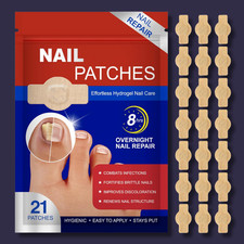 Toenail Antiseptic Patch Long Lasting Breathable Fungal Nail Patches 21 Pcs