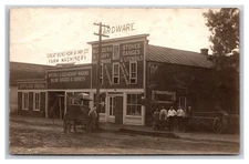 GREAT BEND Kansas RPPC ~ Hardware & Buggie Store ~  Delivery wagon on street