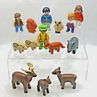 Vtg Playmobil 6772 Mixed Lot Of 14 Chunky 123 Family Figures Woodland Animals