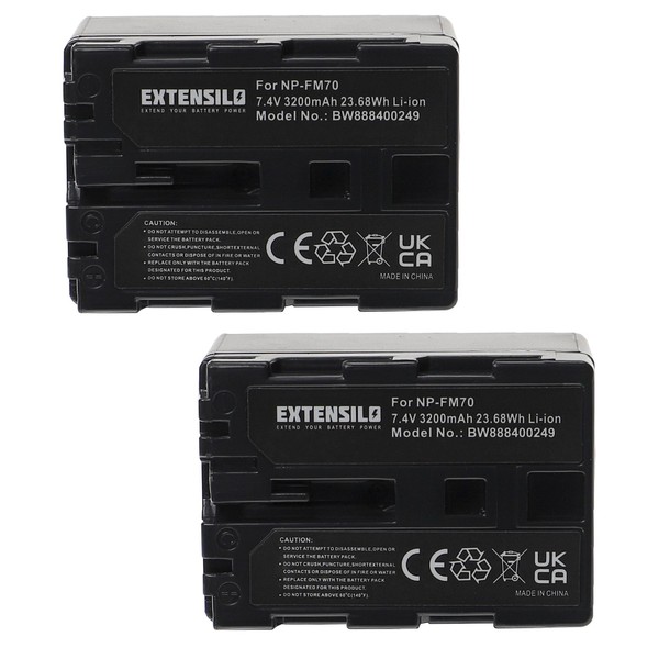 2X Akku FüR Sony MVC-CD400 MVC-CD500 MVC-CD300 MVC-CD350 3200Mah 7,4V-image