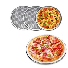 6 Packs Aluminum Alloy Pizza Pan with Holes, 14 Inch Commercial Grade Pizza /...