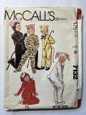 Mccalls Pattern 7132 Boys Girls Animal Costum...
