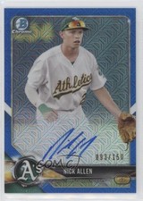 Nick Allen Bowman Chrome 2018 Blue Mojo Refractor /150 Auto