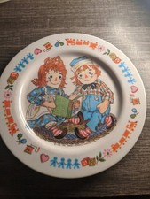 RAGGEDY ANN RAGGEDY ANDY 7 3/4 INCH MELAMINE PLATE PREOWNED FREE USA SHIP
