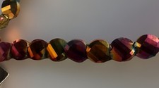Color gallery by bead treasures Faceted Glass Beads Flat Round Copper Pink 5mm