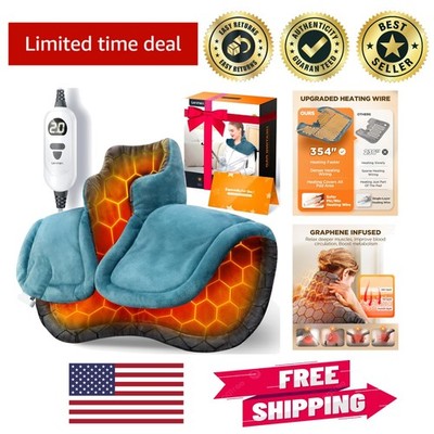Machine Washable Graphene Heating Pad: 3X Deeper Relief & Adjustable Settings