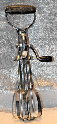 Vintage Ekco BEST Stainless Steel Rotary Hand Mixer Egg Beater Tool USA*/