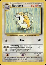 Raticate 40/102 Uncommon Base Set Multi Item Discount MP