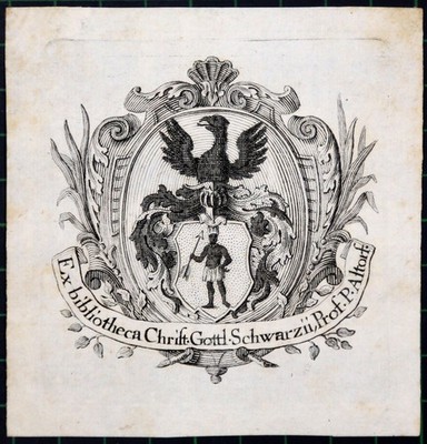 Exlibris Ex libris um 1720. - Christian Gottlieb Schwarz 175325