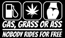 Gas Grass Or Ass Funny Jeep Offroad Vinyl Decal Sticker For Car Trucks Suvs