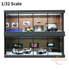 1:32 Diorama Car Garage Model LED Lighting City Car Showroom Scene Display Model