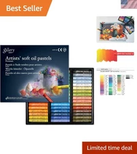 Soft Oil Pastels Set of 48 Assorted Colors Professional Art Supplies