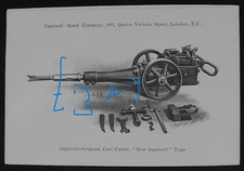 INGERSOLL RAND CO LONDON COAL CUTTER ADVERT C1920 Magic Lantern Slide MINING