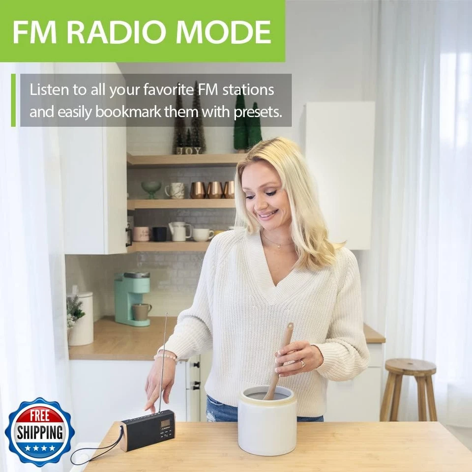 Avantree Soundbyte T - Radio FM 4 en 1 con Altavoz Bluetooth, Transmisión Inalámbrica Foto 2 de 4