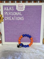 Blue/orange wristlet