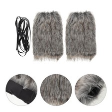 1 Pair Women Fuzzy Leg Warmers: Fluffy Faux Fur Boot Covers - Legwarmers with