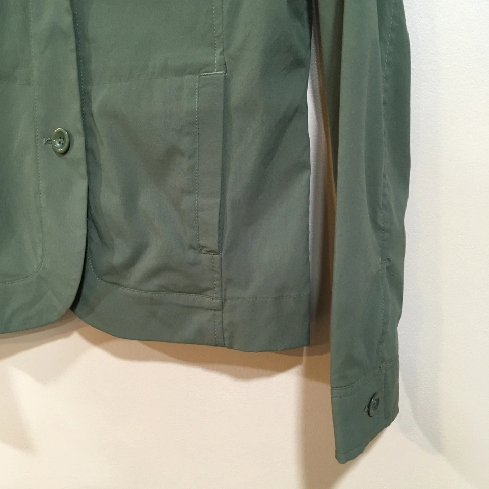 Eddie Bauer Jacket Women 4 Blazer Olive Green Nylon Stretch Travel Casual Preppy - Image 4 of 4